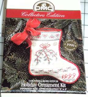 DMC Collectors Edition Counted Cross Stitch 1999 Holiday Ornament Kit 