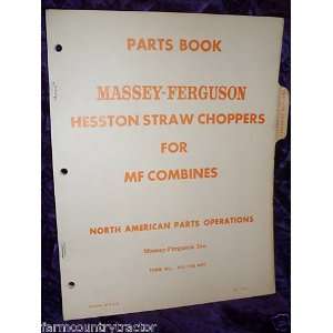   Hesston Straw Choppers OEM Parts Manual Massey Ferguson Books