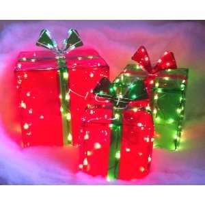 Lighted Gift BOXES Christmas Indoor / Outdoor 150 Lights presents 