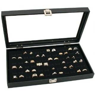  Wide Slot Jewelry Ring Display Storage Case Holds 36 Rings 