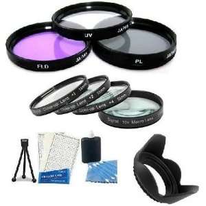 High Res. Multi Coated Filter Kit + Lens Hood + 4 Pc. Close up Filter 