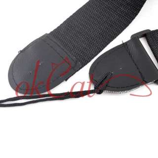 Black Firm Strap Straps for Acoustic Electric Guitar  