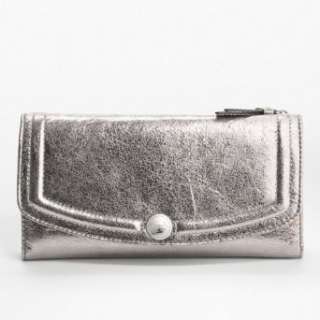  Coach Gallery Checkbook Wallet F46240 (Silver/Pewter 