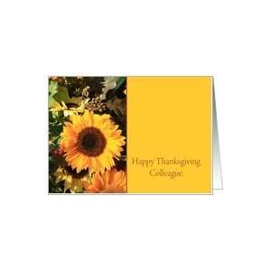  Colleague Happy Thanksgiving Sunflower card Card Health 