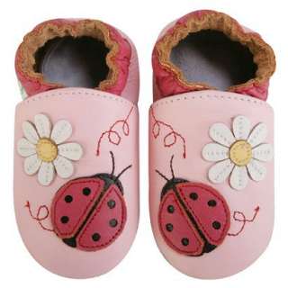Momo Baby Soft Sole Baby Shoes   Ladybug Pink.Opens in a new window