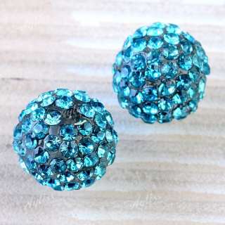   20pcs 12mm Crystal Resin Disco Ball Findings Charm Loose Beads Jewelry