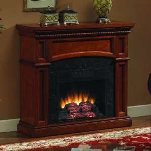   Corner and Media Mantel Electric Fireplace (Golden Cherry) Home