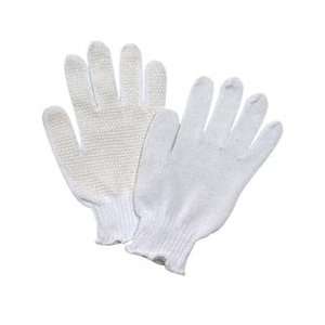   TM Knit Polyester Cotton String Gloves   Large White   1 Pair   PKD18A