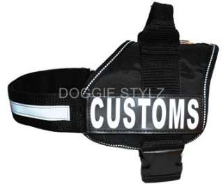 Dog Harness SERVICE reflective patches working Large  