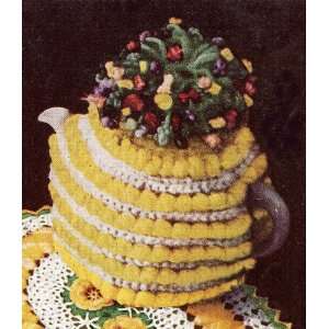  Crochet PATTERN to make   Ruffled Flower Bouquet Tea Cozy Flower 