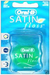 Oral B SATIN Floss No Wax Dental Mint 50m 55 yard  