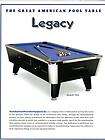 GREAT AMERICAN LEGACY 6.5 DROP POCKET POOL TABLE NON COIN OP BRAND 
