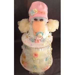  Pink/blue/yellow Duck Baby Shower Gift Diaper Cake 