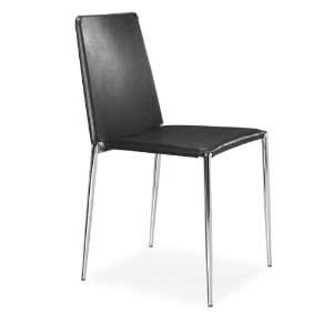 Zuo Modern Furniture Design Alex Chair Black (Set Of 4) Leatherette 
