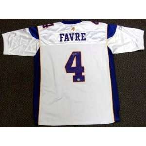  Brett Favre Autographed/Hand Signed Vikings White Jersey 