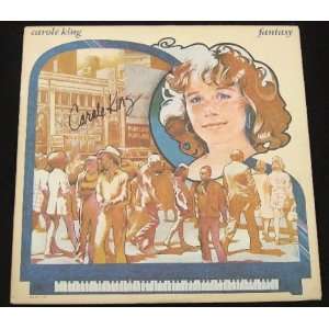 Carole King Fantasy   Signed Autographed Record Album Vinyl LP Loa