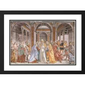 Ghirlandaio, Domenico 38x28 Framed and Double Matted Marriage of Mary
