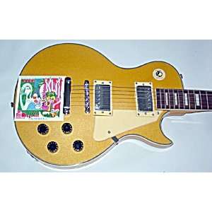 Elvis Costello Autographed Gold Speckled Guitar