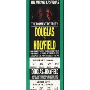  James Douglas & Evander Holyfield 1990 Fight Ticket 