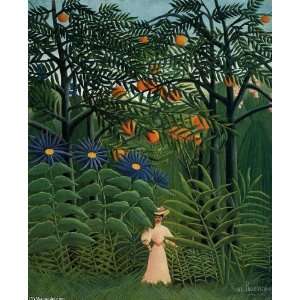 FRAMED oil paintings   Henri Rousseau   24 x 30 inches   Woman Walking 