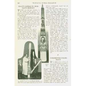    1914 Giant Candle to Honor J Pierpont Morgan 