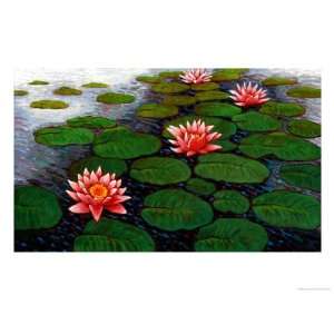  Big Water Lilies Giclee Poster Print by John Newcomb 