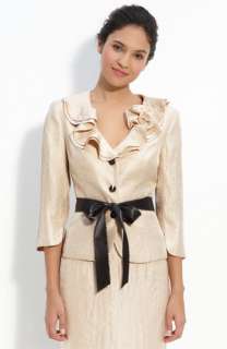 Adrianna Papell Shimmer Crepe Jacket  