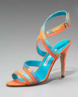 Colorblock Ankle Strap Sandal  Neiman Marcus