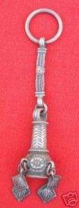 ANTIQUE COLLECTIBLE ETHNIC TRIBAL OLD SILVER KEY CHAIN  