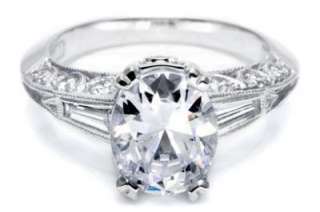   #HT2270 0.95 CTW Oval Cut Diamond & Platinum Engagement Ring  