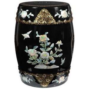   Ceramic Jiangxi Porcelain Garden Stool   Black Furniture & Decor