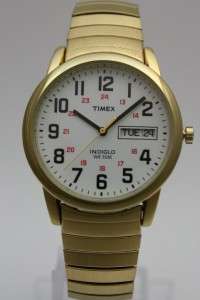 New Timex Men Indiglo Gold Expansion Day Date Watch 34mm T20471  