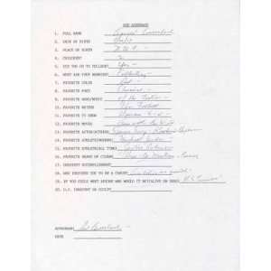 Red Auerbach Signed 20 Questions Great Content+rare   Sports 