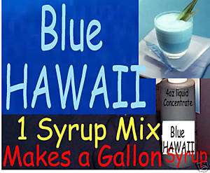 BLUE HAWAII coconut SHAVED ICE Flavor SYRUP MIX GAL  