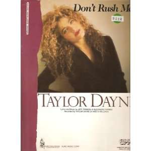  Sheet Music Dont Rush Me Taylor Dayne 144 