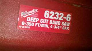 Milwaukee 6232 6 Deep Cut Portable Band Saw  