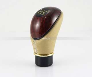 Wooden Leather Gear Shift Shifter Knob   Car & Truck Clear Stock Only 