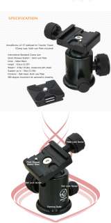 NEW HorusBennu LX 2T Camera Tripod Ball Head w/ Plate for DSLR SLR 