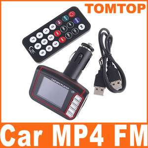 New LCD Car  MP4 Player FM Transmitter Remote SD MMC  