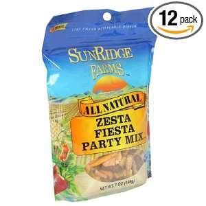 Sunridge Farms Zesta Fiesta Party Mix, 7 Ounce Bags (Pack of 12 