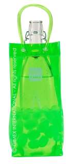 ICE BAG PVC WINE BOTTLE HOLDER CARRIER BUCKET GREEN  