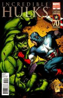 The Incredible Hulks #624 Captain America 70th Anniversary Variant. VF 