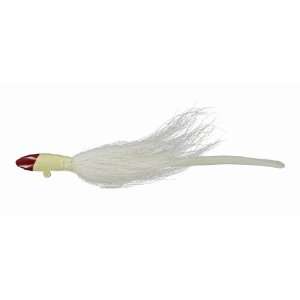  T&M Jigs 1 1/2oz Snook Bullet White/Red/Glow Worm 