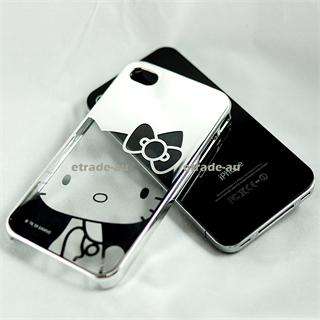 Silver Hello Kitty Chrome Hard Case for iPhone 4  