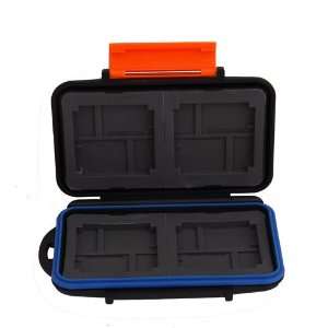   Orange Accent Waterproof Multiformat Memory Card Case