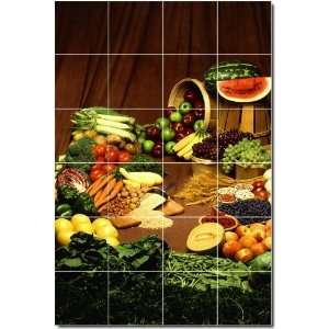  Fruits Vegetables Photo Backsplash Tile Mural 13  32x48 