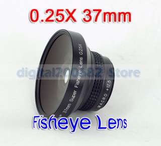   Wide Fisheye Lens for Canon JVC Sony Panasonic w/ +12.5 macro  