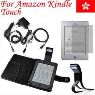   Folio Leather Case Charger Cable Light For  Kindle Touch  