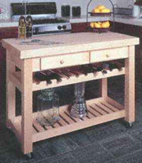 Kitchen Island Woodworking Plans   Wine rack & Drawers  