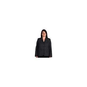 AK Anne Klein Plus Size Novelty Menswear Button Front Jacket Womens 